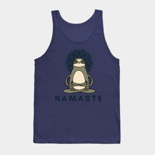 namaste yoga sloth Tank Top